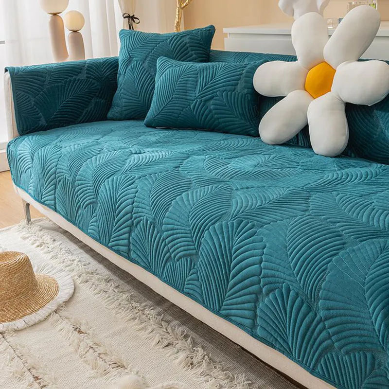 FebEr Jacquard-Sofabezug in Kaffeebraun, rutschfeste und waschbare Decke für dein Sofa, Breite: 90 cm, Tiefe: 70 cm - Bild 4