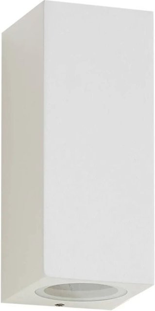 Lucande Xava Wandleuchte Außen Modern Weiß aus Aluminium 2-flammig GU10 IP65 - Bild 1