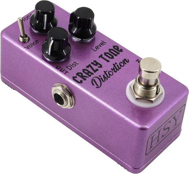 AROMA Gitarren-Verzerrerpedal Effektpedal für elektrische Gitarre mit True Bypass in Violett - Bild 1