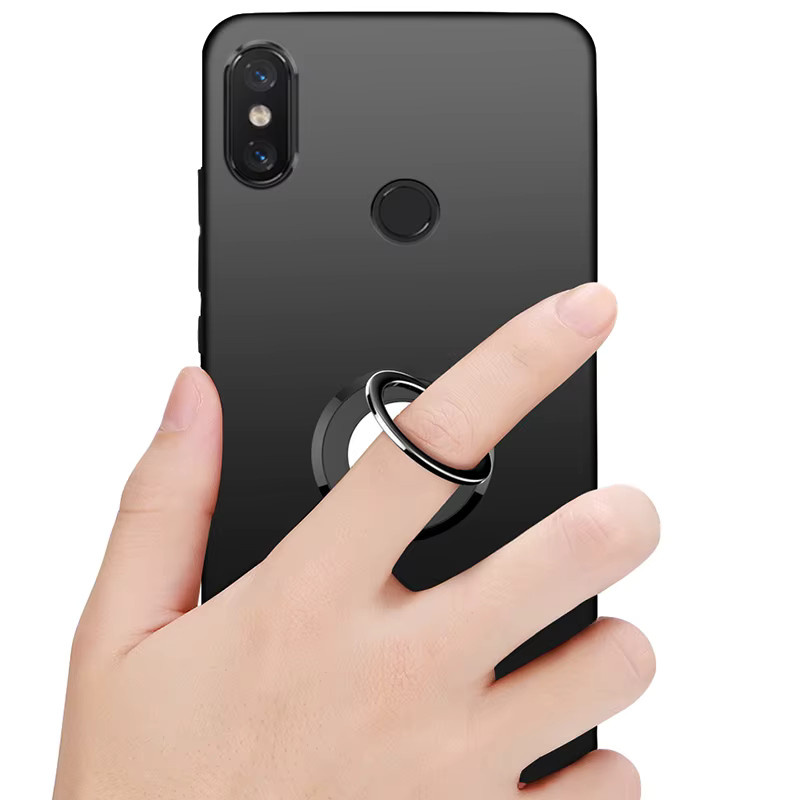 Stoßfeste TPU-Schutzhülle mit Ringhalter und Ständer für Oukitel WP60 in Silber - Bild 4