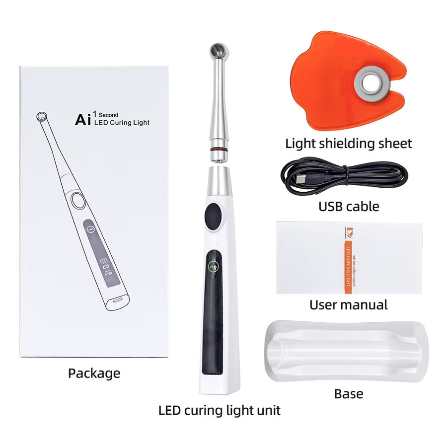 Wiederaufladbarer Dental Photopolymerisator mit 5W LED-Härtungslampe für 800-2400mw/cm2 Harz-Aushärtung - Bild 5