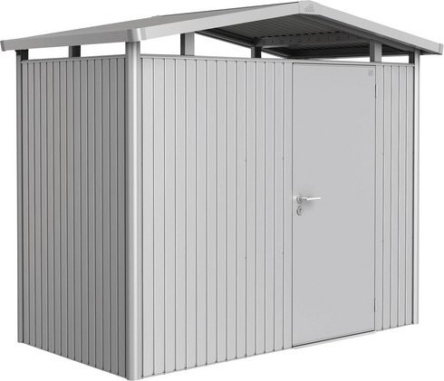 Biohort Gerätehaus Panorama aus Metall mit Satteldach in Silber Metallic, B/H/T: 273 x 227 x 158 cm - Bild 2