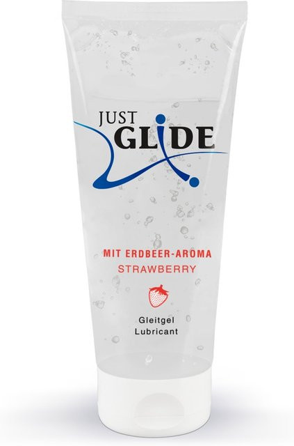 Just Glide Gleitgel Strawberry auf Wasserbasis - Bild 1