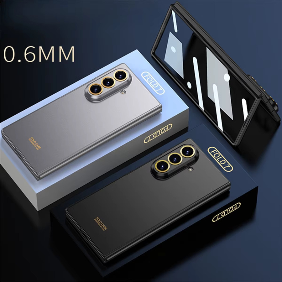 szHAIyu Schutzhülle für Samsung Galaxy Z Fold 7 und Z Fold 6, Ultradünne matte PC-Hülle mit integriertem Displayschutz in Schwarz - Bild 3