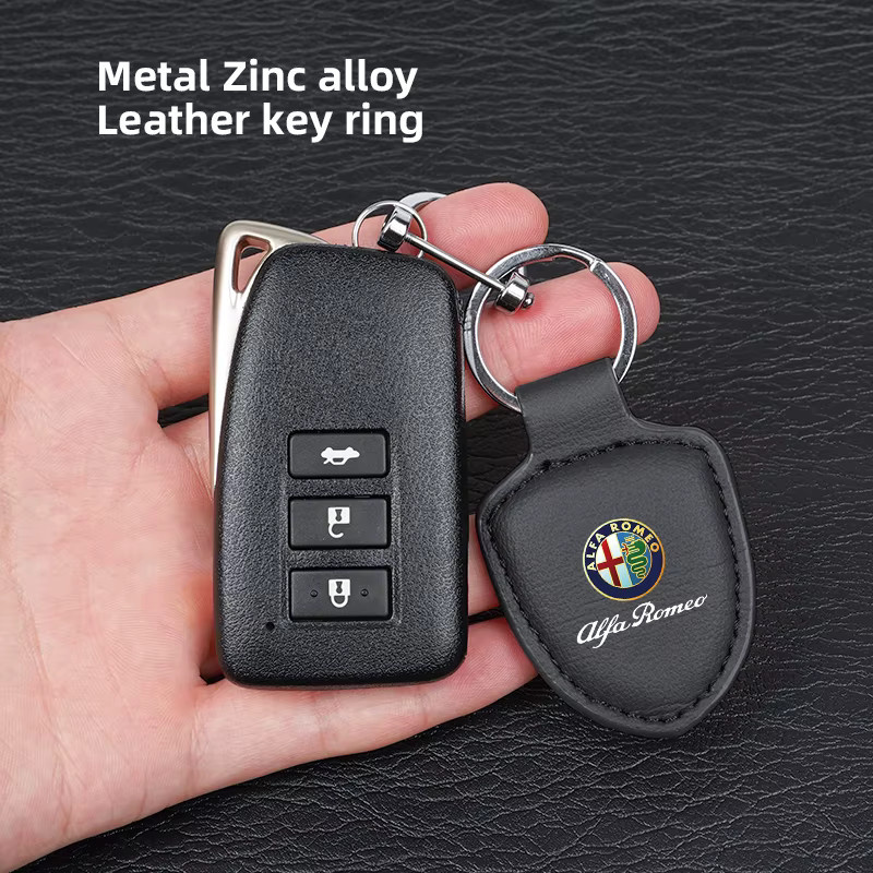 Alfa Romeo Autoschlüsselanhänger Leder, Unisex - Bild 2