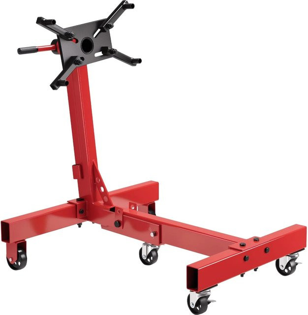 Wiltec Motorständer in Rot als Motorheber und Motorhalterung bis 680 kg mit Lenkrollen - Bild 1