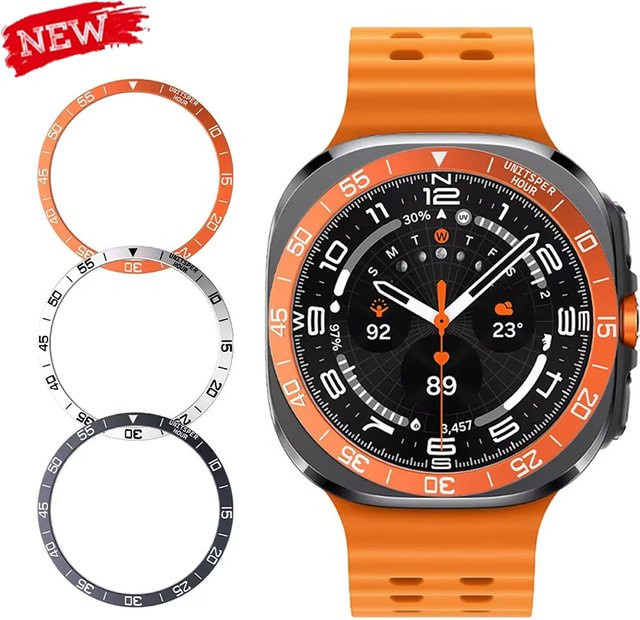 CAOWTAN Schutzgehäuse Lünette für Samsung Galaxy Watch 7 Ultra 47 mm, Edelstahl, Unisex - Bild 1