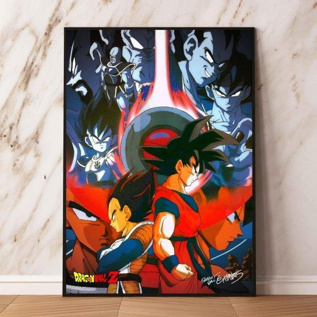 Anime-Poster Dragon Ball Goku Wandkunst aus Segeltuch von Scorpio Art Museum, Mehrfarbig, Breite: 60 cm, Höhe: 100 cm - Bild 1