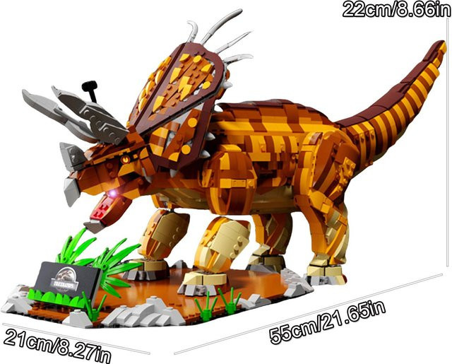 YCOLE Dinosaurier Triceratops Bausteine Puzzlebausteine 2116 Teile - Bild 1