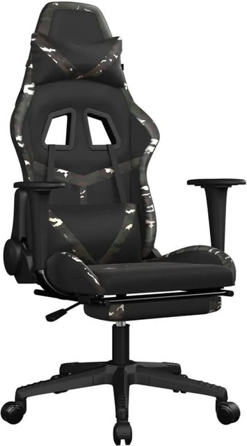 vidaXL Gaming-Stuhl Modell 3 in Schwarz und Multicolour aus Kunstleder mit Fußstütze und Kopfstütze - Bild 1