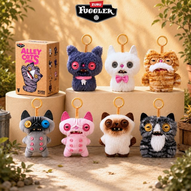 Fuggler Plüschtier Streunende Katze, Schlüsselanhänger, 12cm - Bild 1