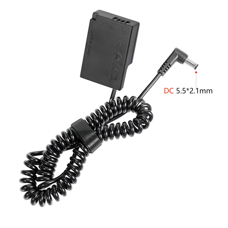 DR-E18 Dummy-Akku DC-Koppler mit halber Dekodierung für Canon LP-E17 Akkus, Farbe: Schwarz - Bild 3