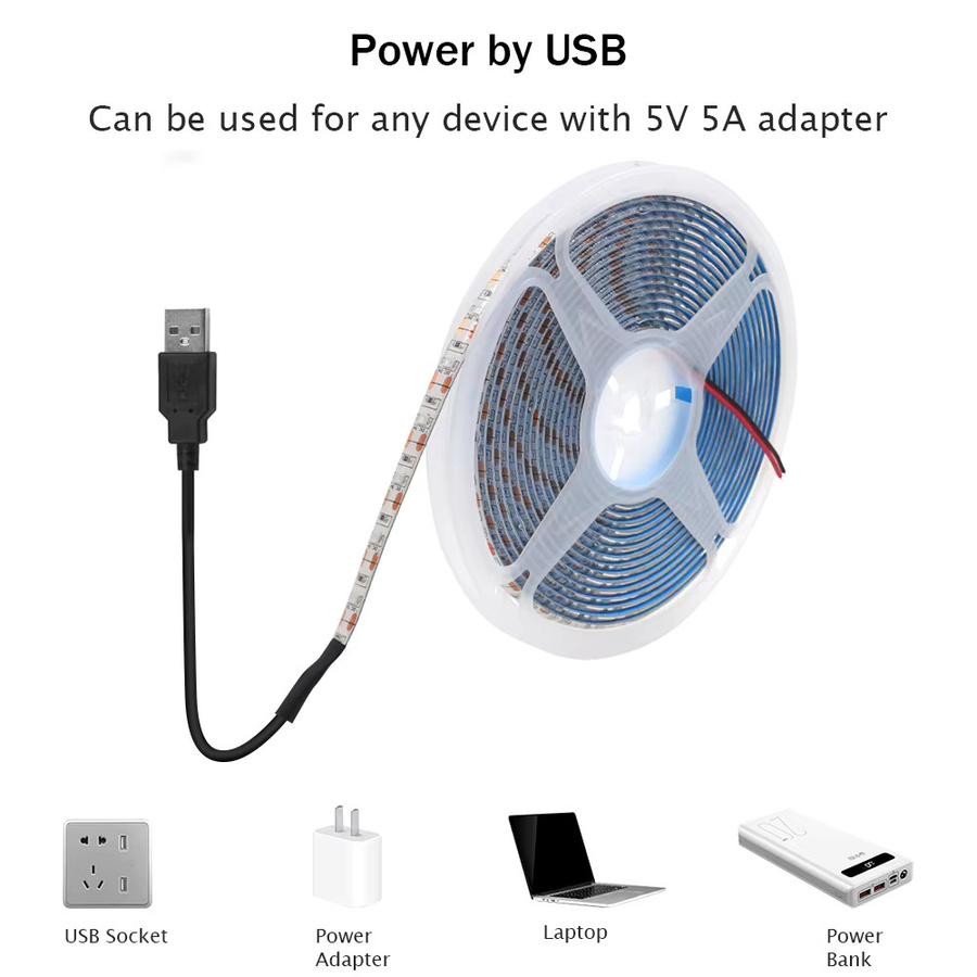 GAHADA USB-LED-Streifen 2835 mit CCT-Funktion für TV-Hintergrundbeleuchtung und Raumdekoration, Multicolour, 5 V - Bild 2