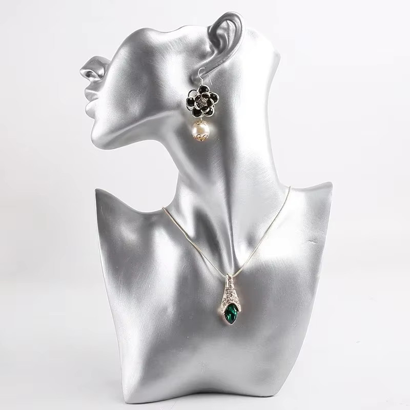 Schmuck Display Stand Mannequin Porträt von luckyiasv in Weiß für Ohrringe und Halsketten - Bild 3