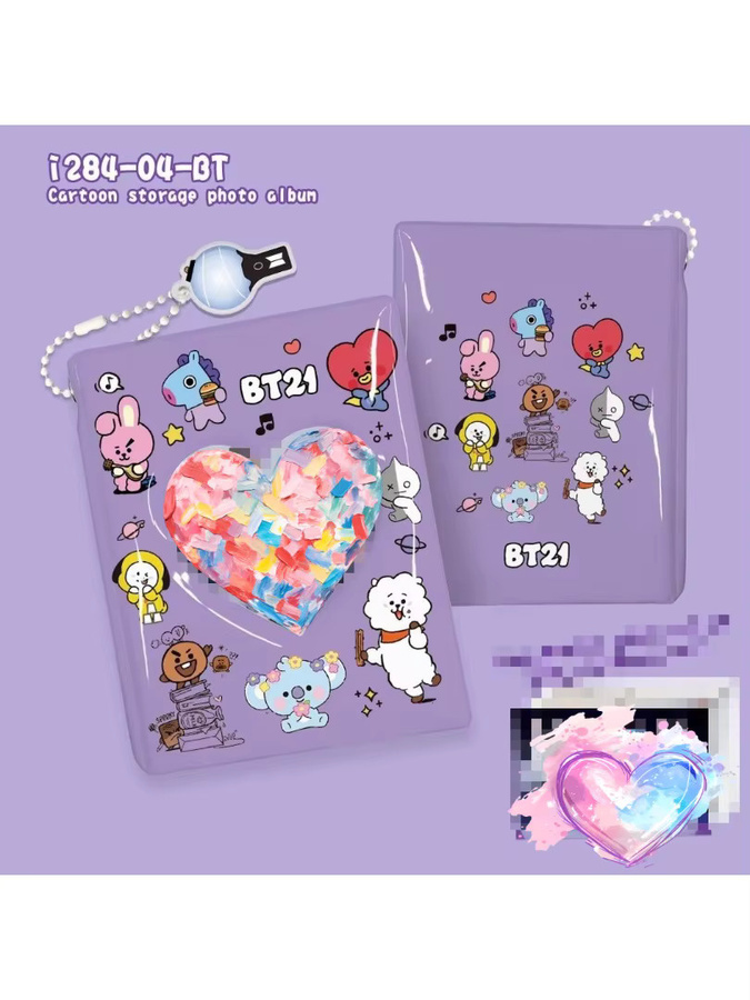 BT21 Polaroid-Minifotoalbum, Cartoon-Kartenalbum, Bunt / Mehrfarbig - Bild 1