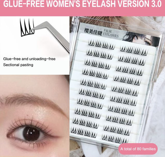 K-HOME Künstliche Wimpern, Natürlich, Damen - Bild 1