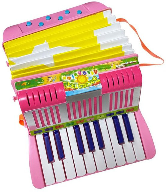TOMTOP JMS Mini Akkordeon, 17-Tasten, 6-Bass, Rosa, Kunststoff - Bild 1