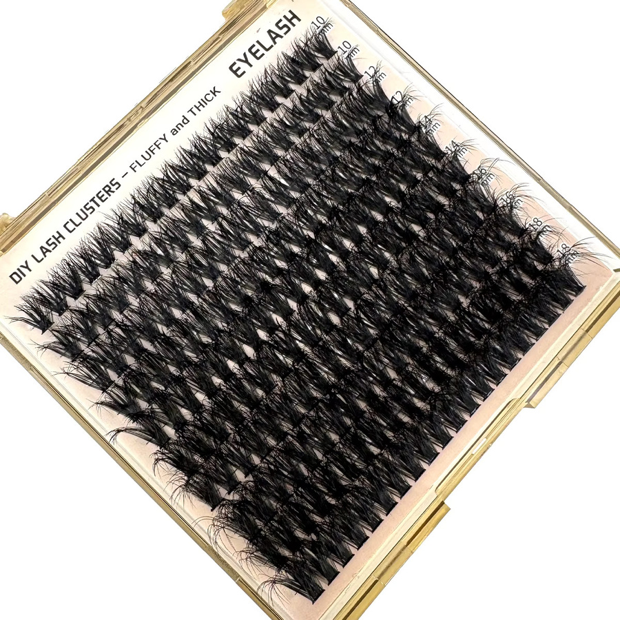 200 Stück Wimperncluster, 8D Nerz, Black, 10–18 mm, Unisex - Bild 4