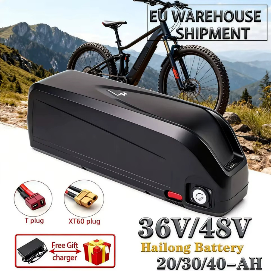 Ddadache Hailong Aibik Akku 36V 48V mit 20Ah 30Ah 40Ah und 30A BMS für 350W 500W 750W 1000W Motoren in Schwarz - Bild 2