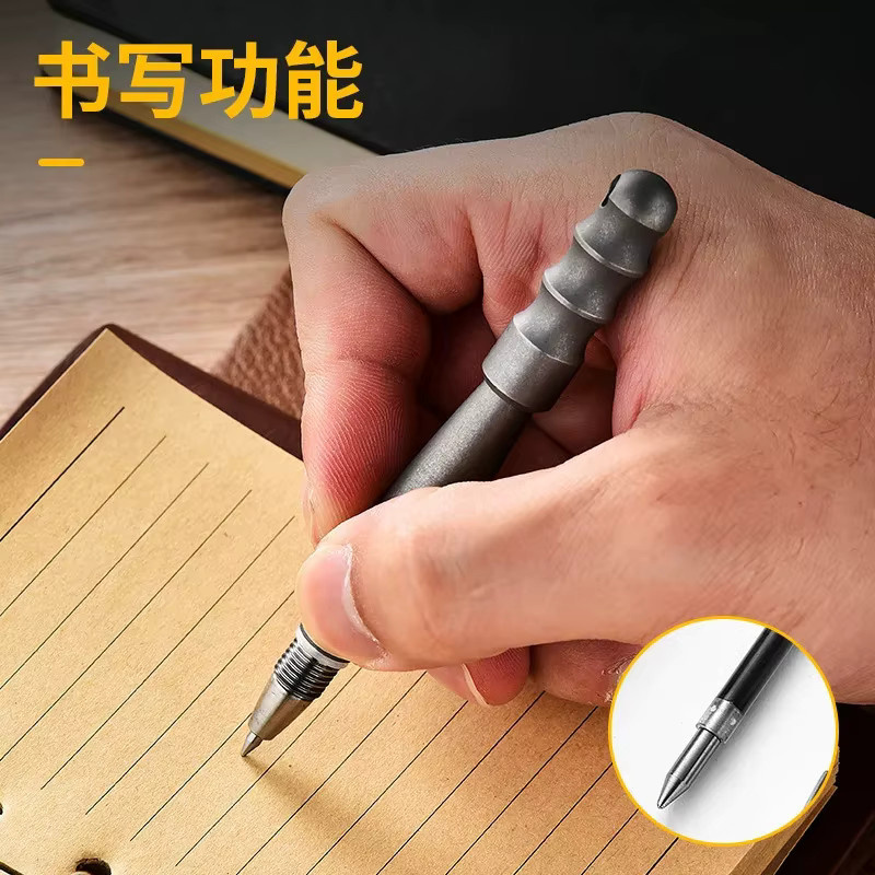 Multifunktionaler taktischer Mini-Stift aus Titan-Legierung von YESISOK mit Schreibfunktion und Fensterzerschlagstift in Multicolour - Bild 4