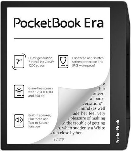 PocketBook Era eBook-Reader mit 7 Zoll E-Ink Display, 16 GB Speicher, Silber - Bild 1