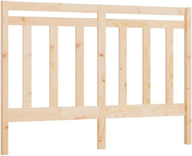 vidaXL Kopfteil aus Massivholz Kiefer in rustikaler Optik, B/H/T: 126 x 100 x 4 cm - Bild 1