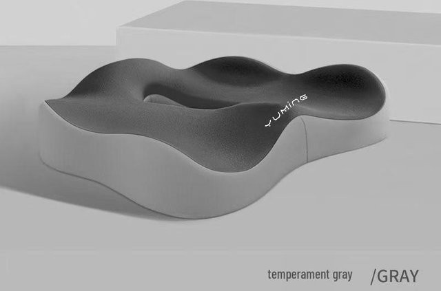 GearUp AutoMoto Memory Foam Sitzkissen zur Steißbeindruckentlastung in Grau, atmungsaktiv und ergonomisch geformt - Bild 1