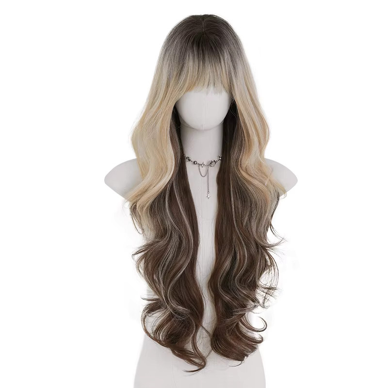 7JHH WIGS Perücke, lang, gewellt, blond Ombre, synthetisch, Damen - Bild 6