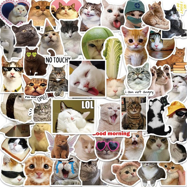 Kawaii Liebe Katze PVC Aufkleber Set in Mehrfarbig für Scrapbooking und Dekoration - Bild 1