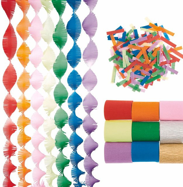 Rico Design Deko-Set Klassik Regenbogen Multicolor aus Krepp für Geburtstage, Hochzeiten, Babyshowers und Jubiläen - Bild 1