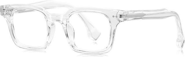 Y.BBY-X Brillenrahmen Herren, Vollrand, Square, TR90, white, transparent - Bild 1