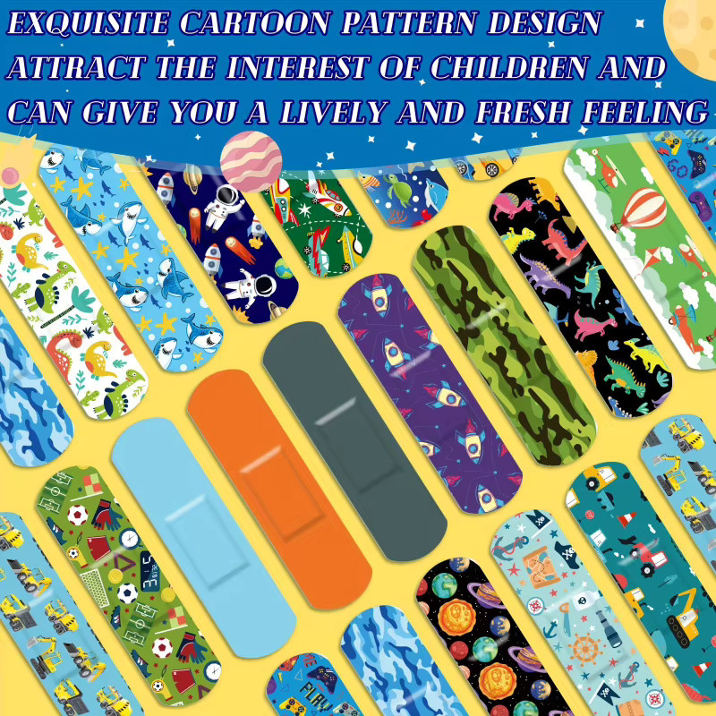 SMILE PLUS Kinderpflaster mit 20 verschiedenen Cartoon-Motiven, wasserdicht und atmungsaktiv, Multicolor - Bild 2