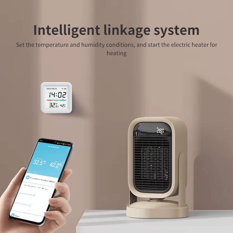 Tuya Smart WiFi LCD Temperatursensor und Hygrometer in Weiß zur Echtzeit-Überwachung via Smart Life App - Bild 2