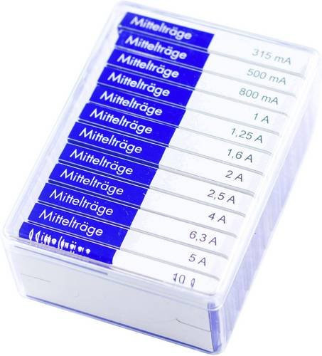 ESKA Feinsicherung-Sortiment 632.820 mit 120 Teilen, Durchmesser: 6,3 mm, Länge: 32 mm, Mittelträge - Bild 1