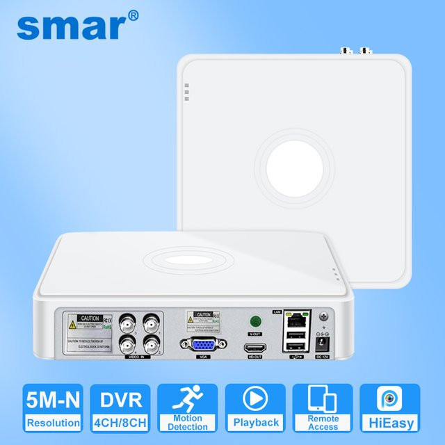 Smar Hybrid DVR Digitaler Videorekorder H.265 für AHD TVI CVI CVBS Analog- und IP-Kameras, Weiß - Bild 1