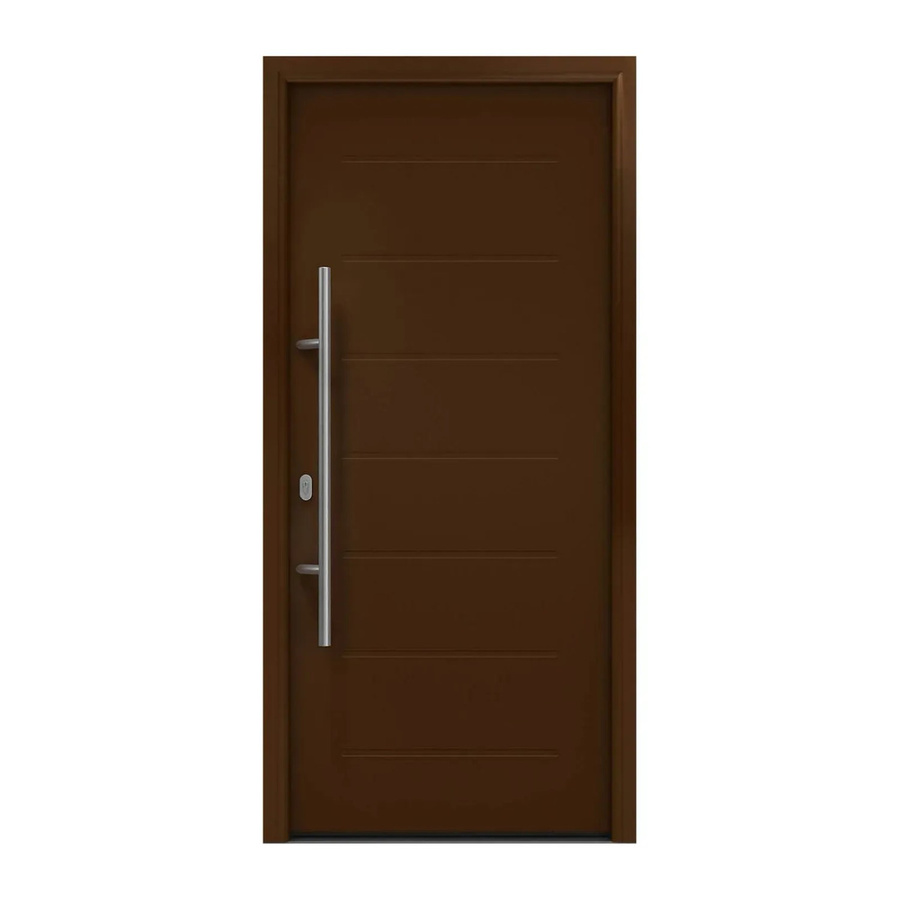 EcoStar Haustür Isopro IP 015 in Terrabraun, B: 110 cm, H: 210 cm, DIN Links - Bild 2