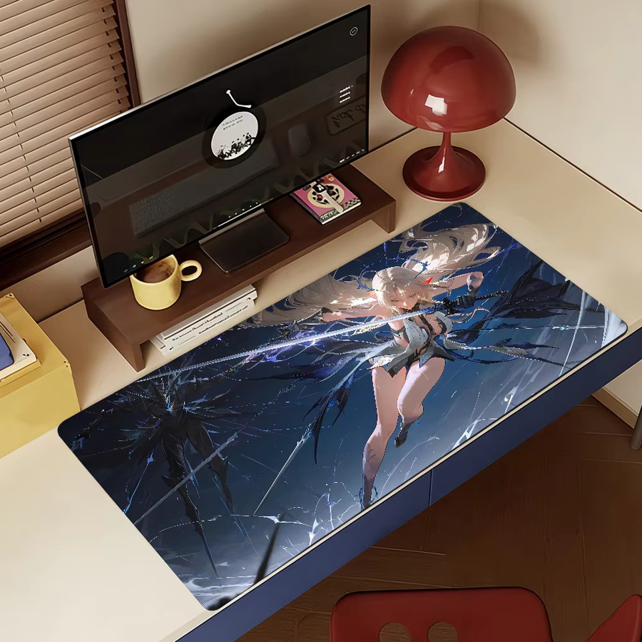 Cartethyia Wuthering Waves Gaming-Mauspad rutschfeste Schreibtischunterlage in Multicolour für PC und Laptop - Bild 4