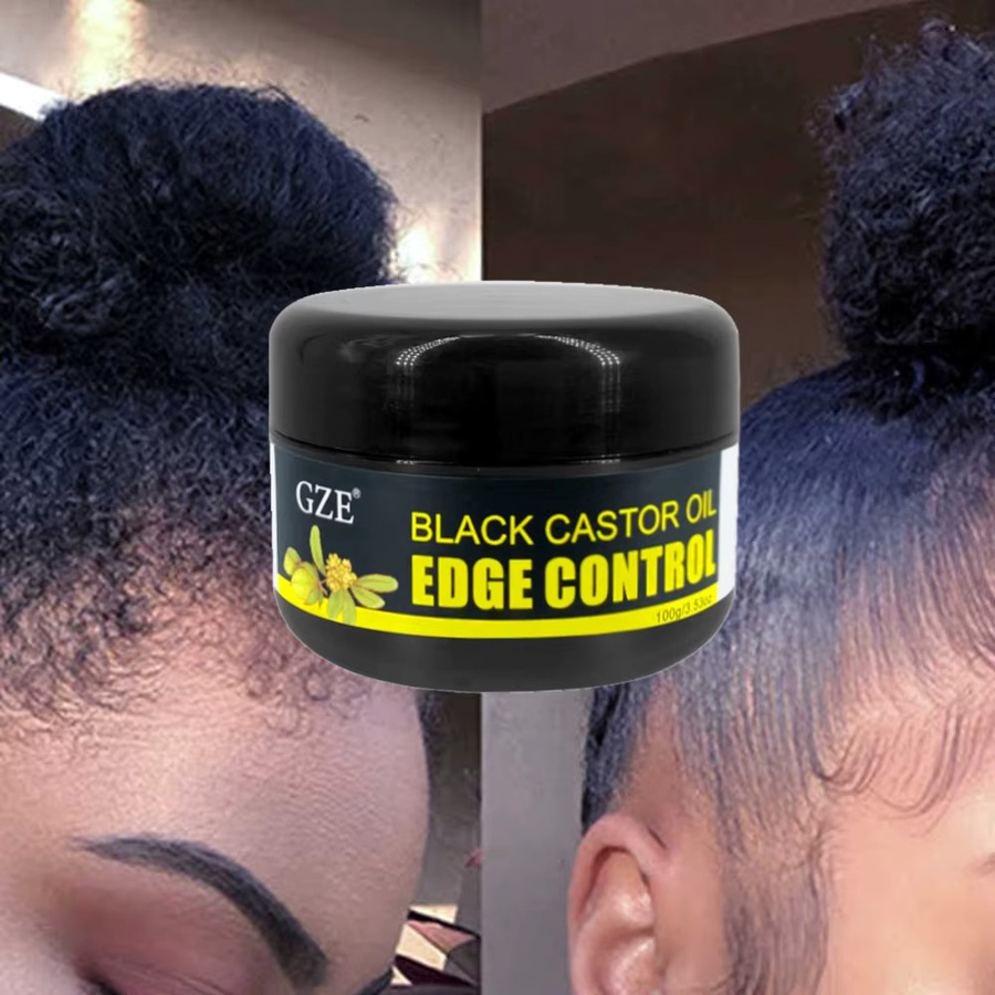 GZE African Black Castor Edge Control Haarwachsgel, Damen, Black Castor Oil & Coconut Oil - Bild 4