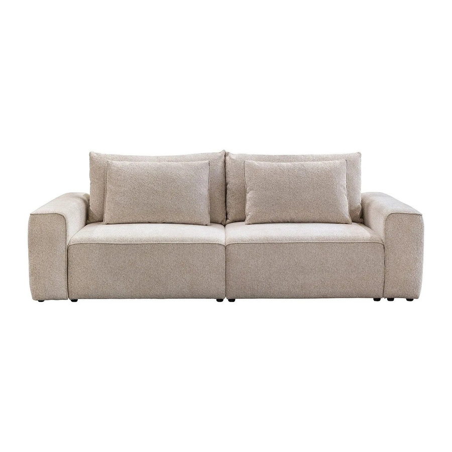 Vente-unique Schlafsofa Ricapo in Beige mit Chenille-Stoff, Breite: 266 cm - Bild 2