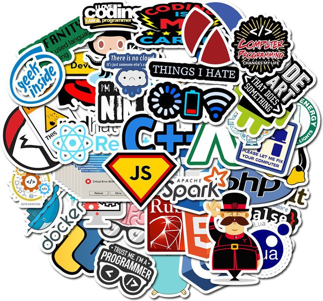 Charile Internet Programmierung Graffiti Aufkleber, Cartoon Geek Python Java Php Docker Aufkleber - Bild 1