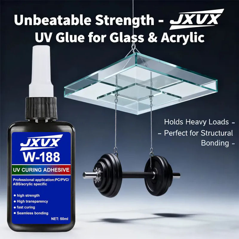 YZAN UV-Kleber Set mit Taschenlampe, transparent, schnell trocknend für Glas und Acryl, 5 Stück - Bild 5