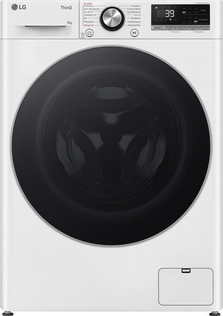 LG Waschmaschine F2WR7091 Frontlader in Weiß mit 9,0 kg Fassungsvermögen, 1200 U/min Schleuderdrehzahl, Steam-Programmen und AddWash-Funktion sowie Aquastop - Bild 1