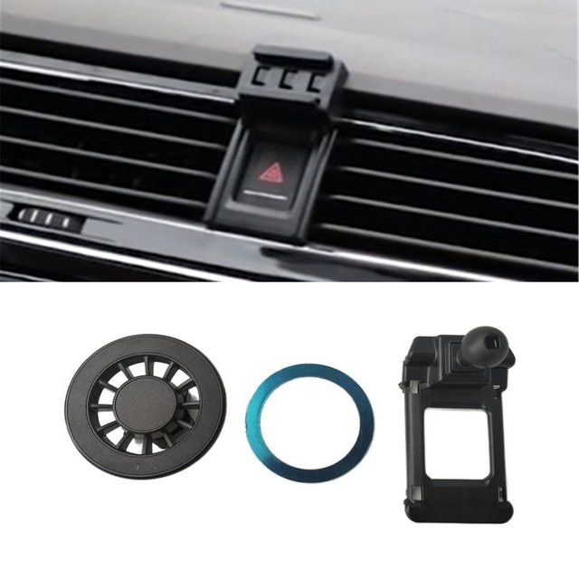 Magnetische Smartphone-Halterung aus ABS-Kunststoff für Volkswagen VW Tiguan MK2 (2017-2021) in Schwarz - Bild 1