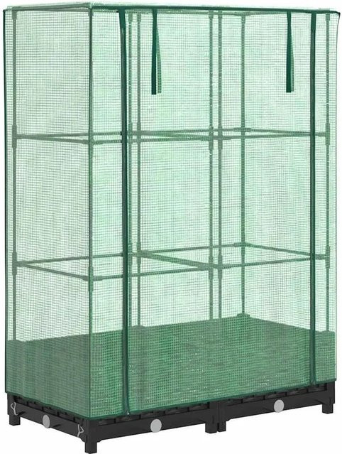 Furnicato Hochbeet mit Gewächshausaufsatz in Schwarz, B/T/H: 80 x 40 x 23 cm - Bild 1