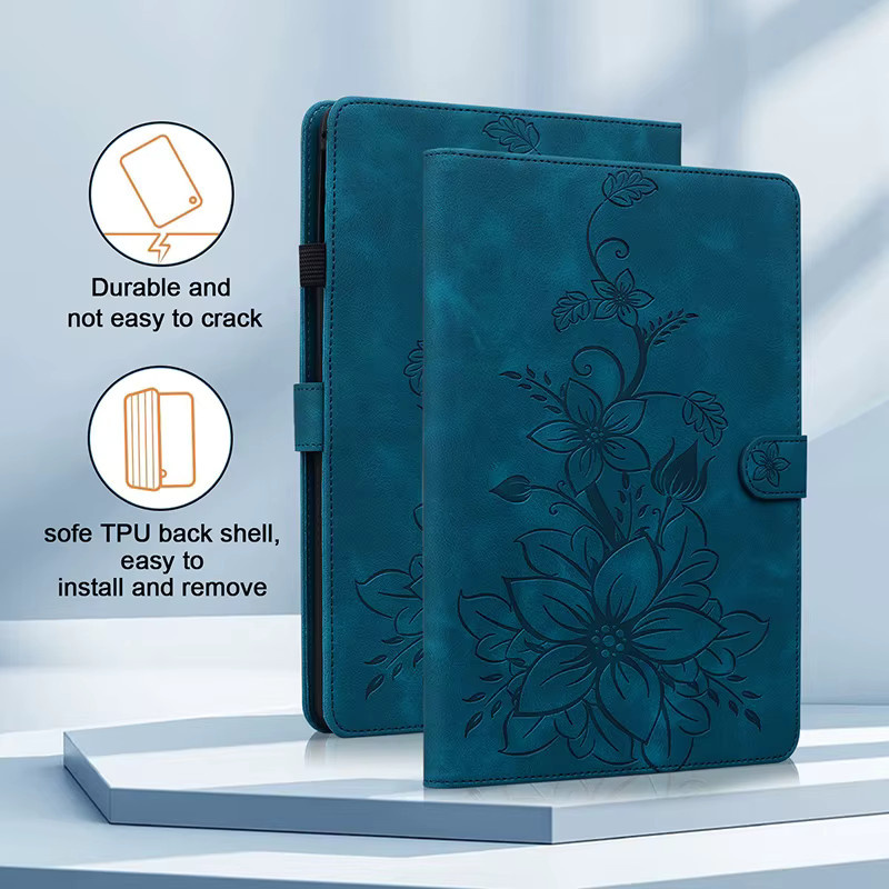Lederhülle für Samsung Galaxy Tab S10 FE Plus 13,1 Zoll und S9 FE Plus 12,4 Zoll in Pink - Bild 2