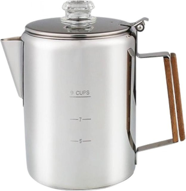 ZJMZYM Edelstahl Kaffeemaschine für den Herd, 1500 ml Kaffeekanne in Silber für Zuhause und Camping - Bild 1