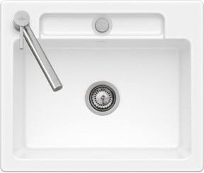 Villeroy & Boch Siluet 60 S Flat Spülbecken bündig aus Keramik in Stone White - Bild 1