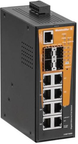 Weidmüller IE-SW-AL12M-8GTPOE-4GESFP-240W Netzwerk Switch 10/100/1000MBit/s in Schwarz - Bild 1