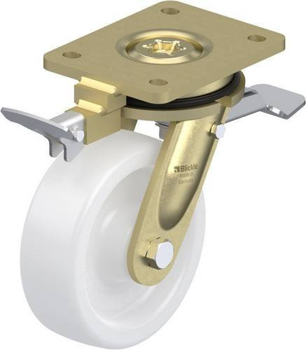 Blickle Lenkrolle LS-SPO 150G-ST-RI4 mit Feststeller, Farbe: Weiß, Rad-Durchmesser: 15 cm, Tragfähigkeit: 800 kg - Bild 1