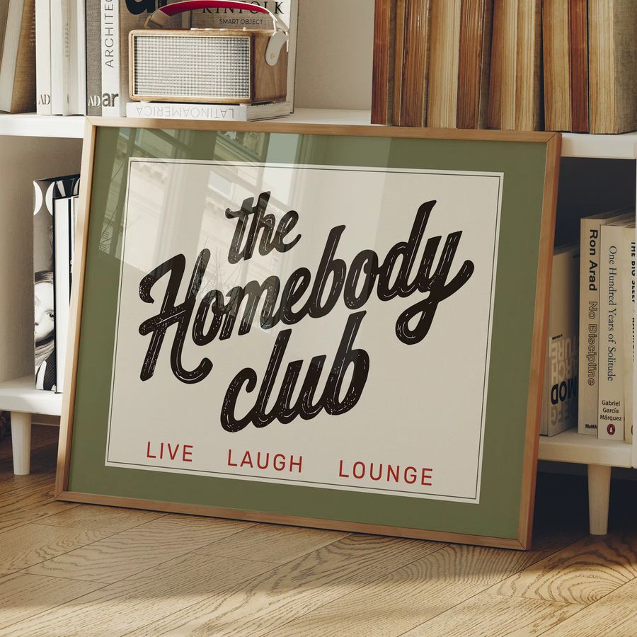 Leinwandgemälde The Homebody Club Wandkunst im Querformat für deine Wohnzimmer Dekoration - Bild 4